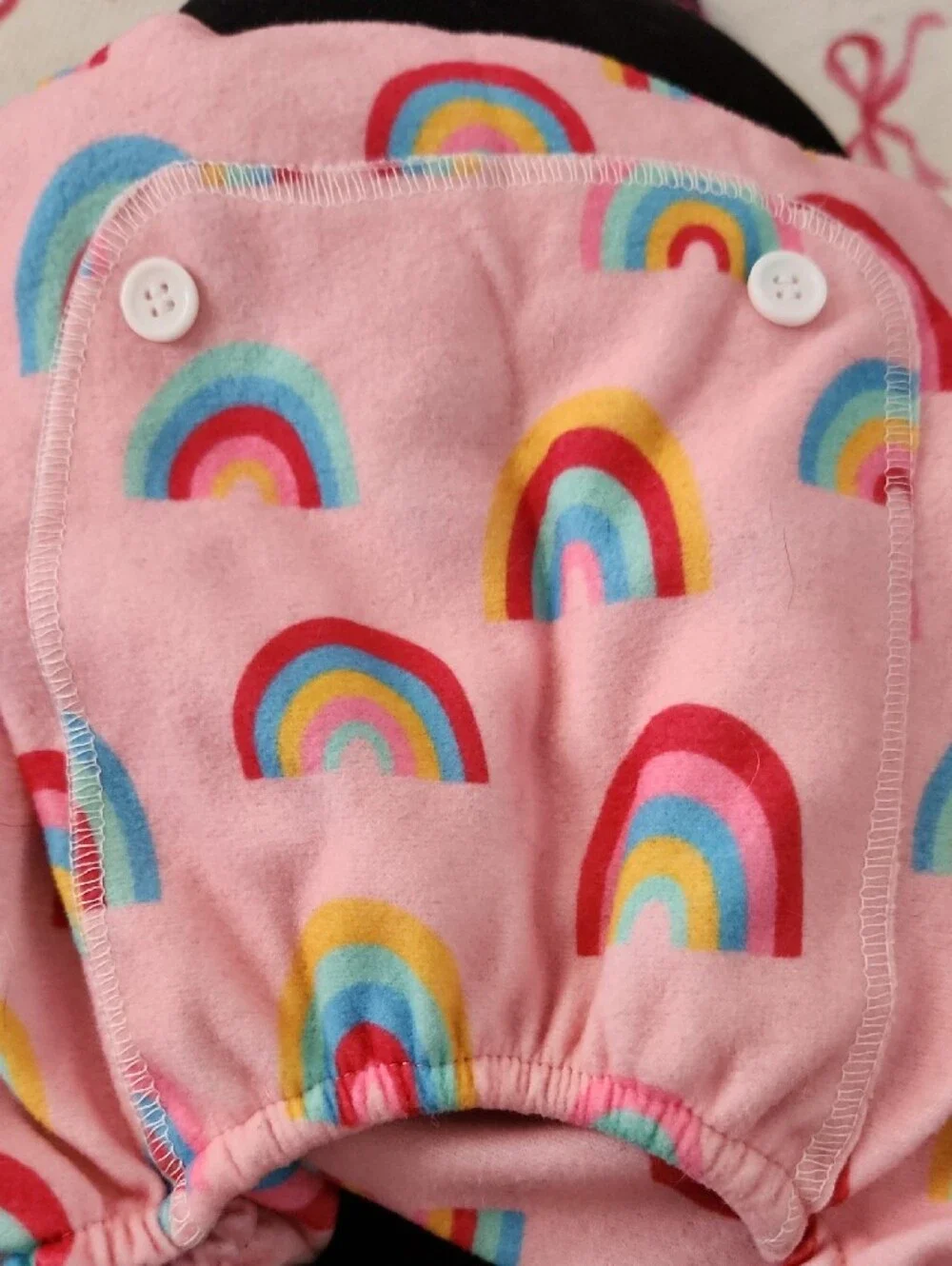 Pink Rainbow Print Dog Pajamas